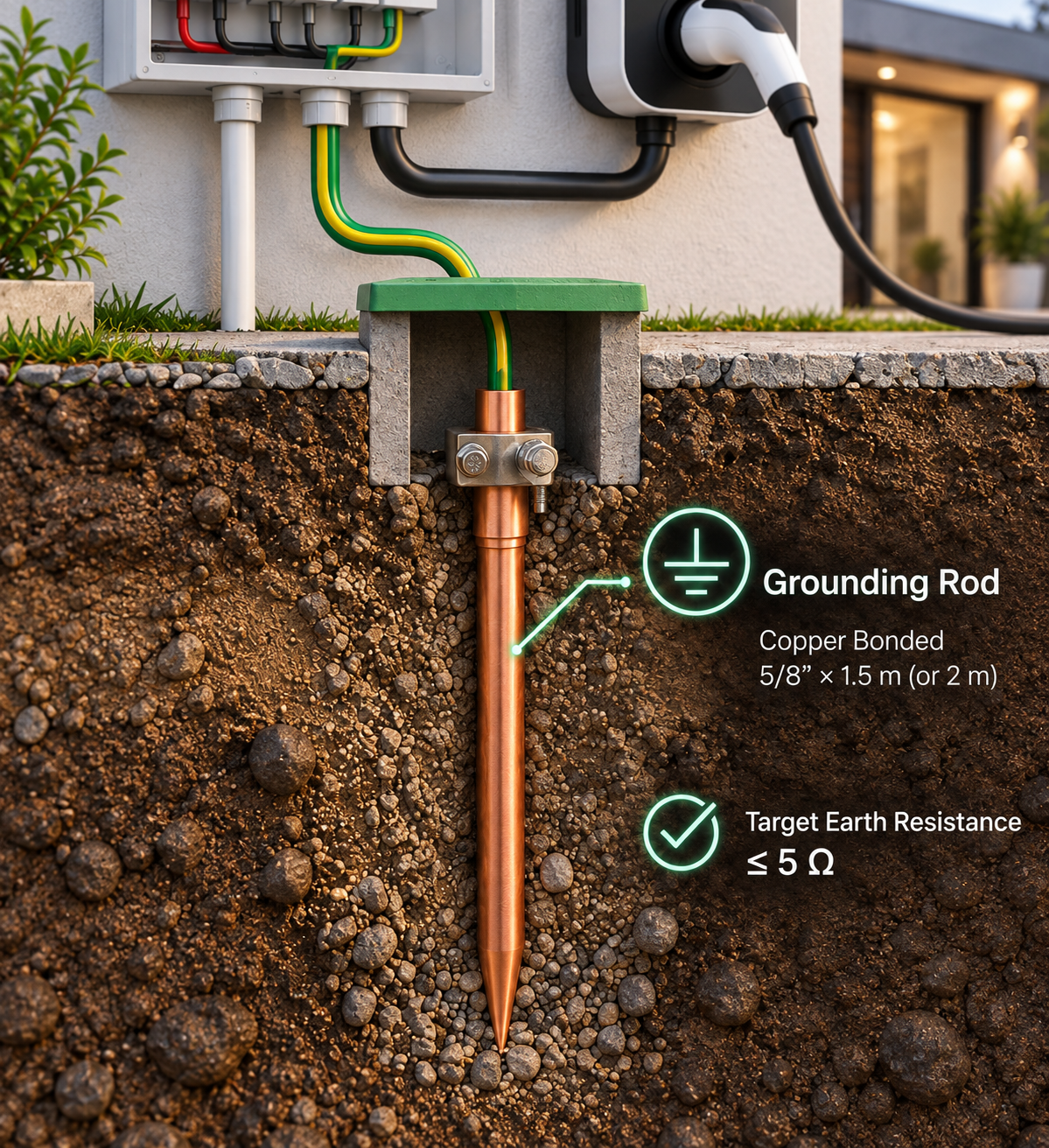 Grounding untuk EV Charger